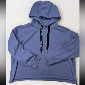 Calvin Klein Lavender Blue Hoodie with Black Accents | Size XXL